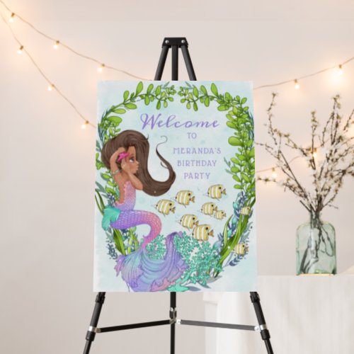 Under the Sea Mermaid Birthday Party Welcome Sign