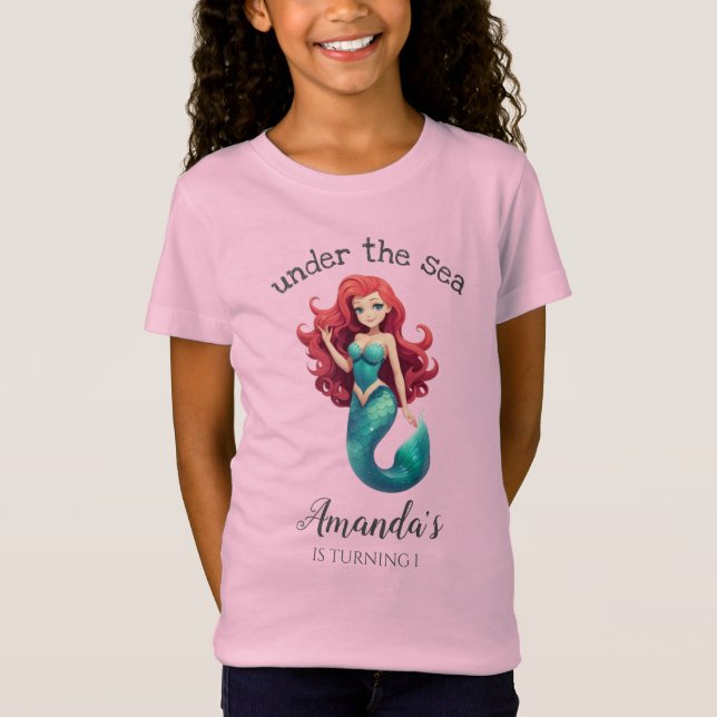 Under the Sea Mermaid Birthday T-Shirt (Front)