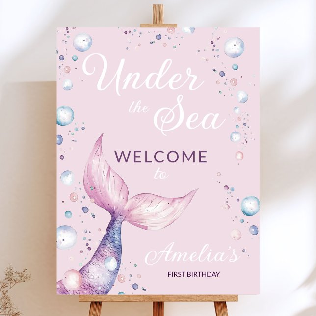 Under the Sea Mermaid Birthday Welcome  Foam Board (Creator Uploaded)