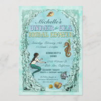 Under the Sea Mermaid Bridal Shower Invitation