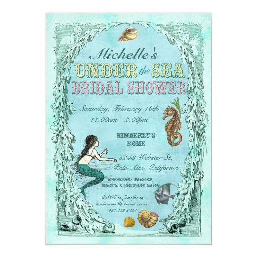 Mermaid Bridal Shower Invitations 3