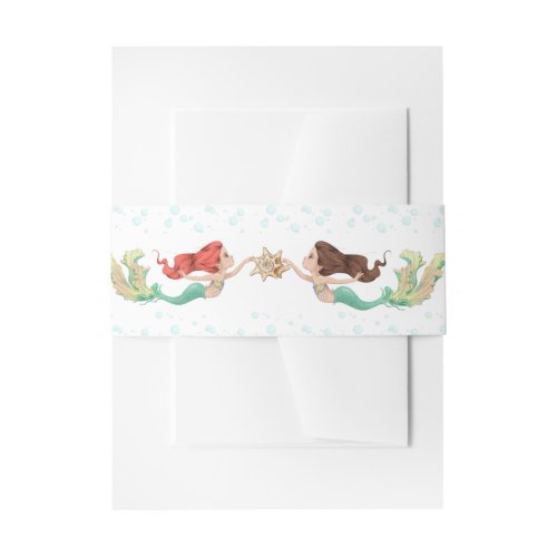 Under the Sea Mermaid  Invitation Belly Band