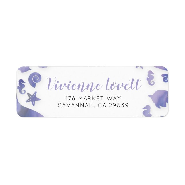 Under the Sea Mermaid Label (Front)