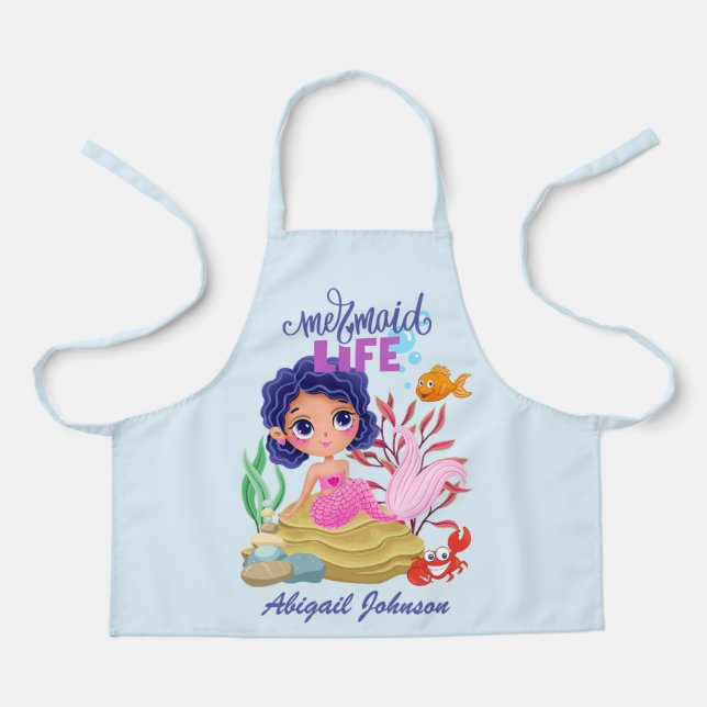 Under the Sea Mermaid Life Personalized Apron (Front)