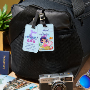 Under the Sea Mermaid Life Personalized Luggage Tag