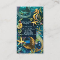 Under the Sea Mermaid Nautical Business Cards