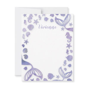 Under the Sea Mermaid Note Card