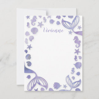 Under the Sea Mermaid Note Card
