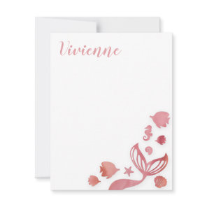 Under the Sea Mermaid Note Card