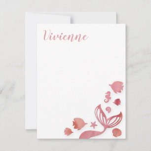 Under the Sea Mermaid Note Card