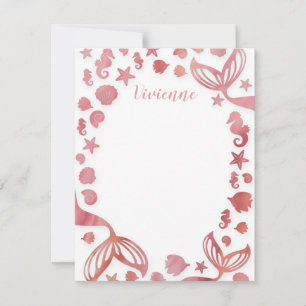 Under the Sea Mermaid Note Card