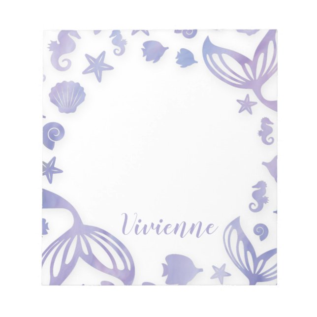 Under the Sea Mermaid Notepad (Front)