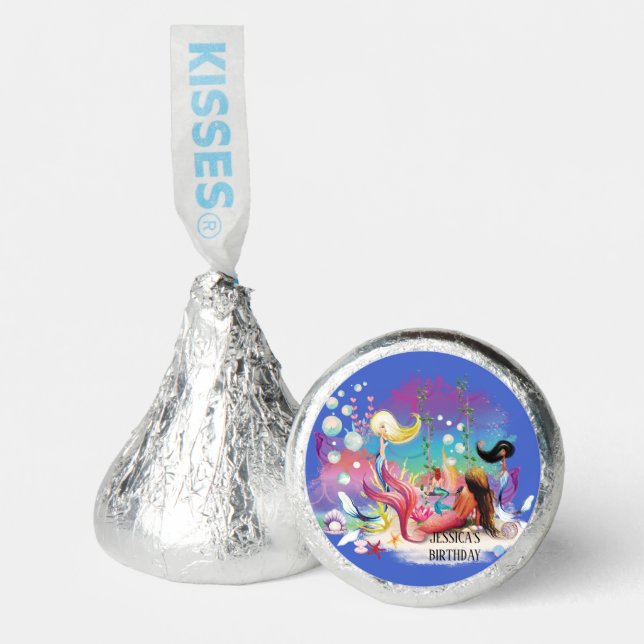 Under The Sea Mermaid Ocean Purple Turquoise Hershey®'s Kisses® (Front)