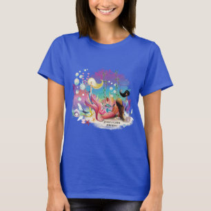 Under The Sea Mermaid Ocean Purple Turquoise T-Shirt