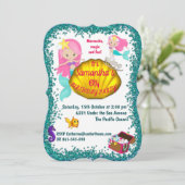 Under the Sea Mermaid Party Invitation (Standing Front)
