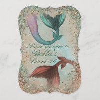 Under the Sea Mermaid Party Invitations