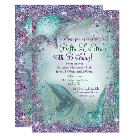under the sea mermaid party invitations zazzle com