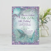 Under the Sea Mermaid Party Invitations (Standing Front)