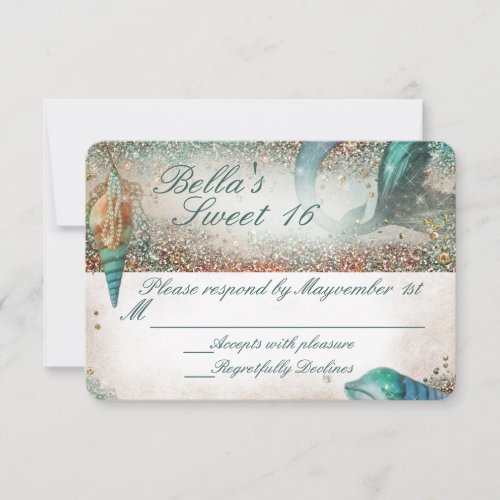 Under the Sea Mermaid Party Response Card
