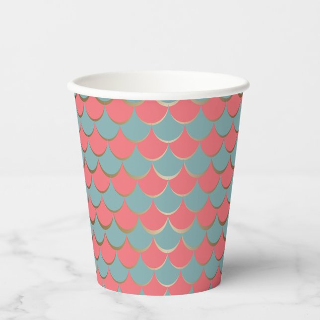 Under the Sea Mermaid Princes Birthday  Paper Cups (Front)