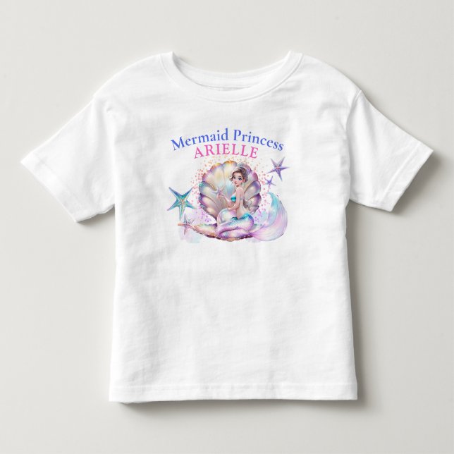 Under The Sea Mermaid Princess Birthday Toddler T-shirt (Front)