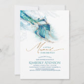 Under the Sea Mermaid Tail Baby Shower Invitation (Front)