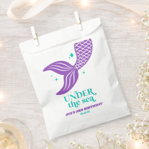 Under The Sea Mermaid Tail Birthday Party Favor Bag