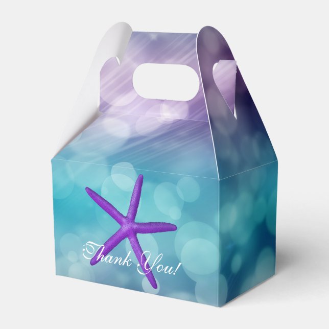 Under The Sea Mermaid Tail Party Favor Boxes (Front Side)