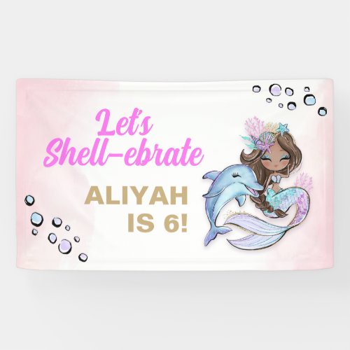 Under the Sea Mermaid Welcome Banner Birthday Sign