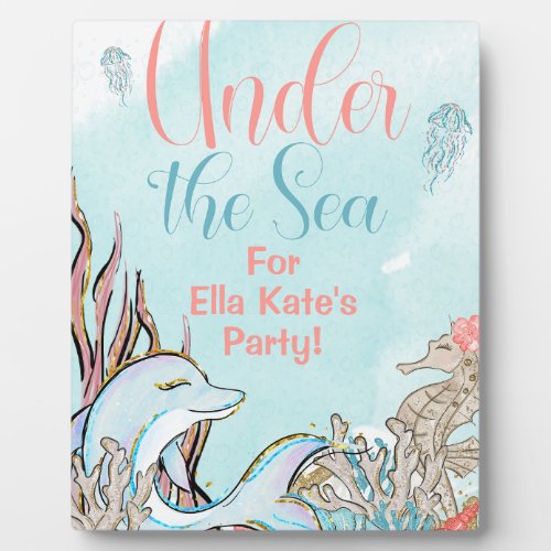 Under the Sea Mermaid Welcome Sign Plaque