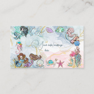 Under the sea Mermaids kids birthday Enclosure Card