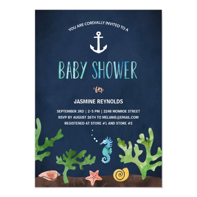Under The Sea | Nautical Baby Shower Invitation