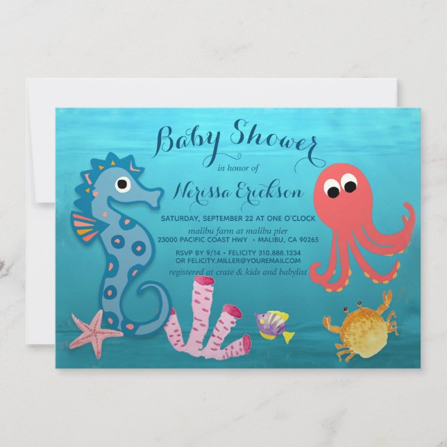 Under the Sea | Nautical Baby Shower Invitation (Front)