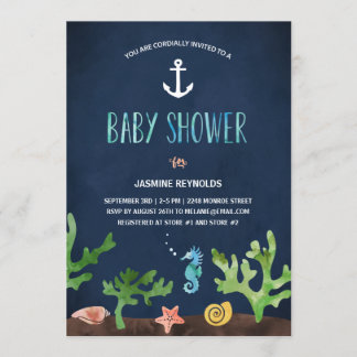 Under the Sea | Nautical Baby Shower Invitation