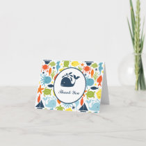 Under the Sea, Nautical Baby Shower Thank You Note Card