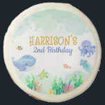 Under the Sea Nautical kids Birthday party favor  Sugar Cookie<br><div class="desc">Watercolor Sea life Birthday party favor Sugar Cookie Beautiful soft watercolor under the sea animal Birthday party favor Sugar Cookie. Quickly and easily personalize this beautiful Birthday Party favor Sugar Cookie with your own wording by simply pressing the customize it button to add your own information and/or further re-arrange and...</div>