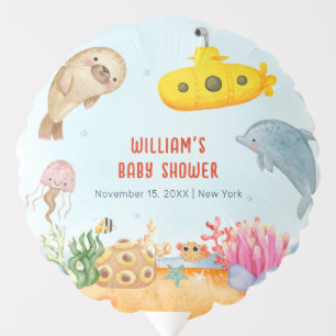 Under The Sea Nautical Marine Baby Shower  Balloon