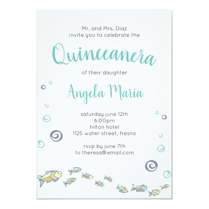 Under The Sea Nautical Quinceañera Invitation | Zazzle.com