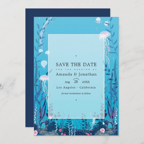 Under the Sea Nautical Wedding Photo  Save The Dat Save The Date