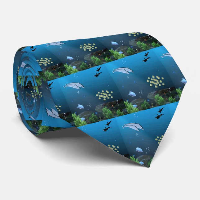 Under the Sea Neck Tie (Rolled)