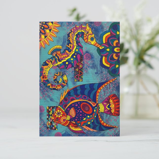 Under the Sea Note Card (Standing Front)