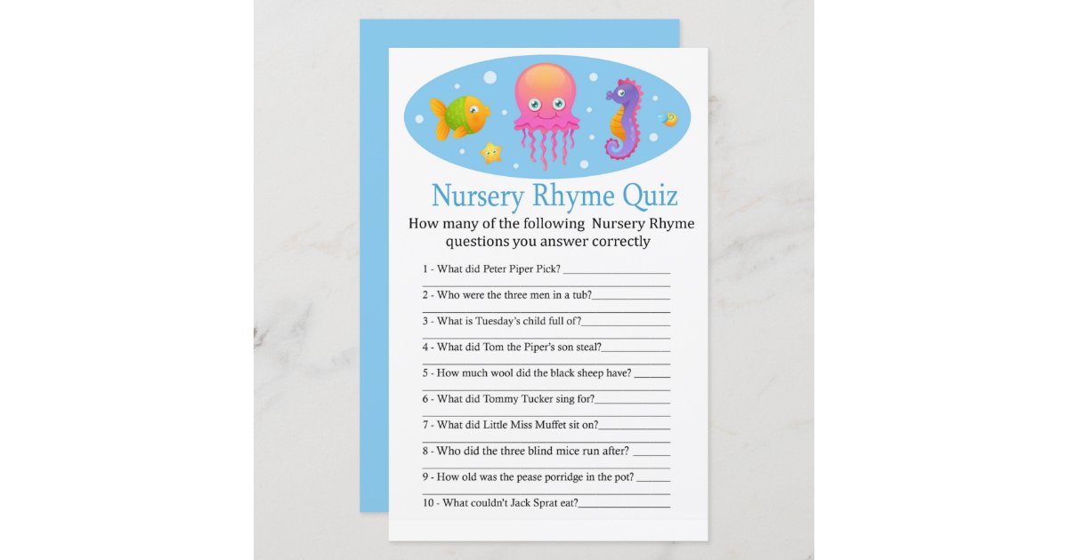 Greenery Baby Shower Nursery Rhyme Quiz Game Guess Nursery 