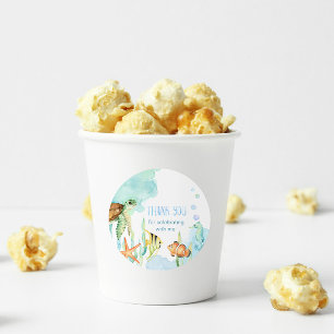 Under the Sea Ocean Animal Thank You Classic Round Sticker