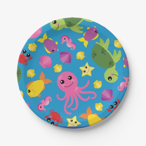 Under the Sea Ocean Animals 1st Birthday Plates