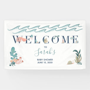 Under the Sea Ocean Animals Baby Shower Banner