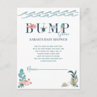 Under the Sea Ocean Animals Baby Shower Bump Game Enclosure Card