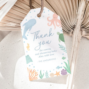 Under the Sea Ocean Animals Baby Shower Gift Tags