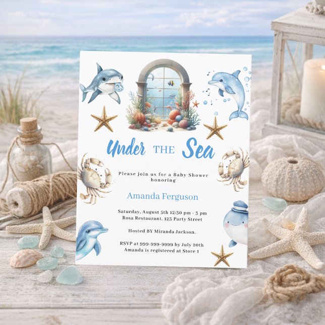 Under the sea ocean animals Baby Shower invitation (Creator Uploaded)