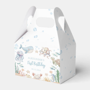 Under The Sea Ocean Animals Birthday Favor Boxes