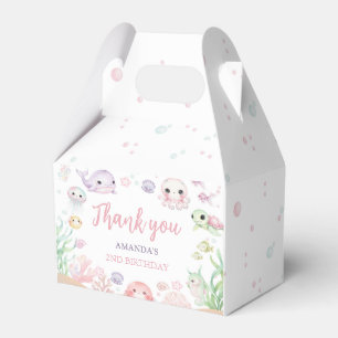 Under The Sea Ocean Animals Birthday Favor Boxes
